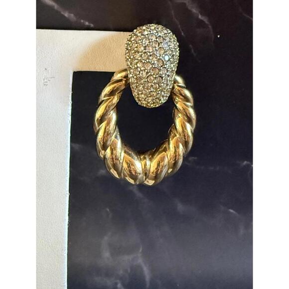 Vintage Ciner Signed 1/20 14k Doorknocker Earrings - Picture 3 of 13